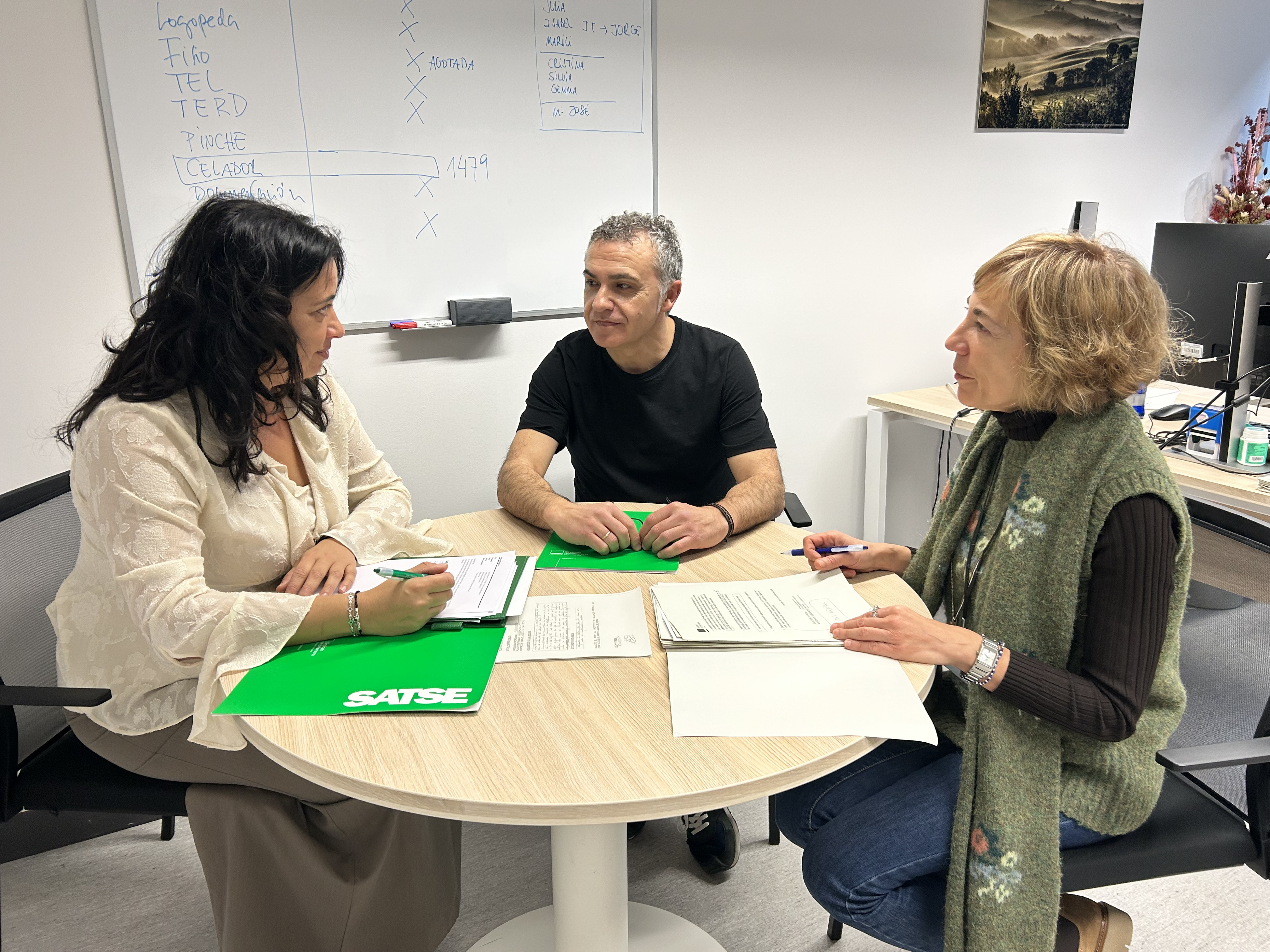 Imagen de la reunión entre SATSE y Recursos Humanos